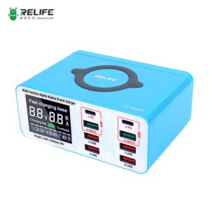 RELIFE RL-304S Multifunctional Digital Disply 8 Port Charger/Wide  Voltage