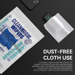 LUOWEI LW-1010 PRO Cleanroom Wipers ultra-fine dust-free cleaning cloth for mobile phone screens, LCD displays, camera lenses, motherboards, circuit boards, and electronics repair applications.