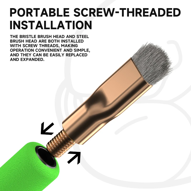 LUOWEI LW-BR01 IC Solder Pad Cleaning Brush Set | Steel Wire | Bristle Brush for PCB Repair - Image 4