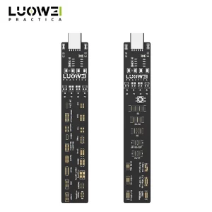 LUOWEI LW-B01 Android Battery Activation Board with USB Type-C PD fast charging, automatic polarity detection, one-click battery activation, and support for over 400 Android smartphone battery models.