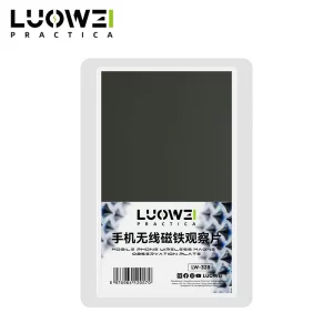 LUOWEI LW-328 mobile phone wireless magnet observation plate used for detecting and visualizing wireless charging magnet rings and magnetic field distribution, featuring high-definition display technology and non-destructive testing for smartphone repair and diagnostics.