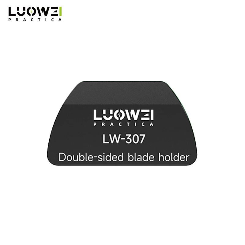 LUOWEI LW-307 Double-Sided Blade Holder for mobile phone screen removal and adhesive cleaning. Precision aluminum blade holder with secure blade locking, ergonomic grip, and quick blade replacement design for professional mobile repair technicians.