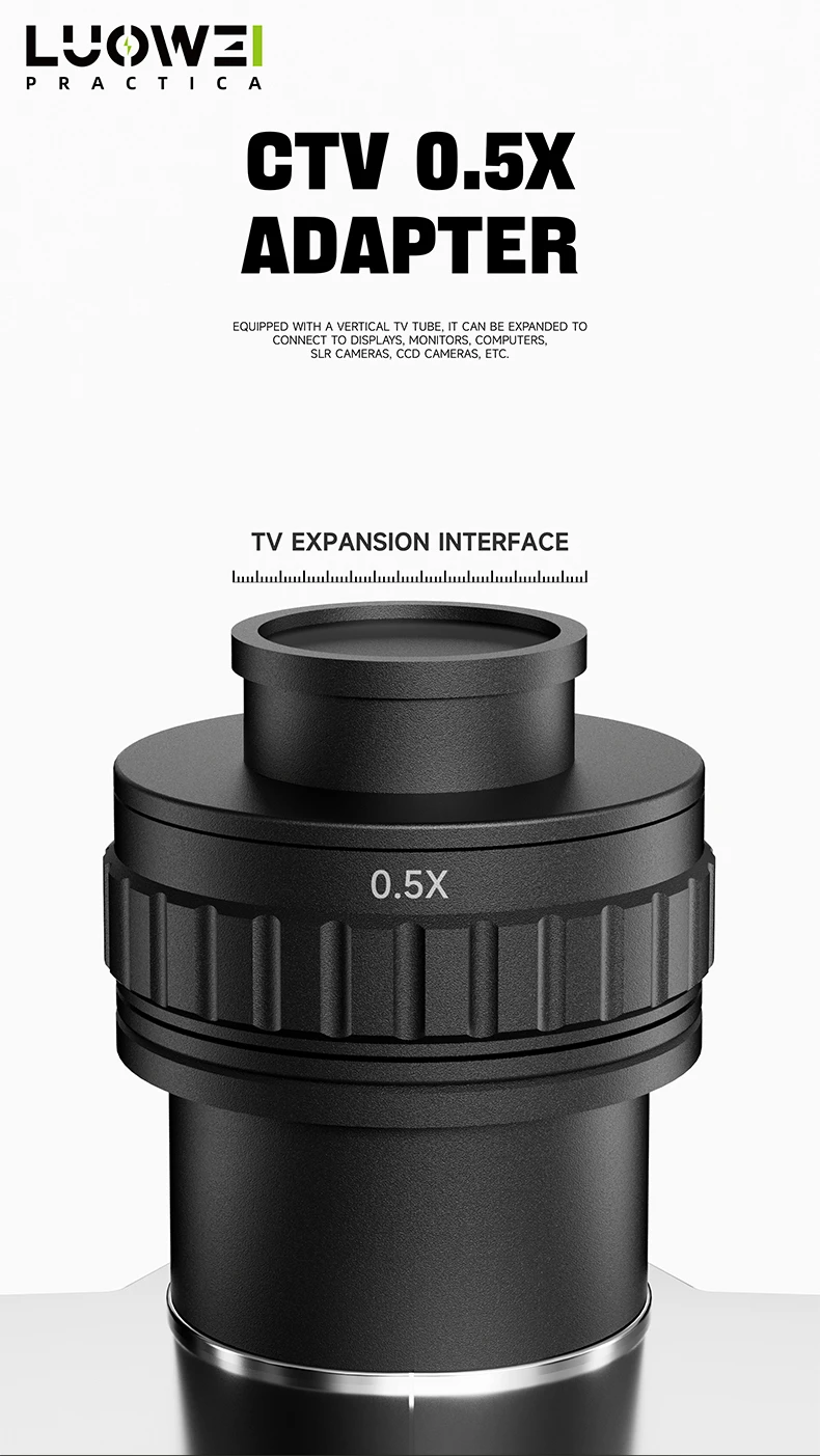 LUOWEI Geek Future LW-TR03-B3TV Trinocular Stereo Microscope | 7X–68X HD Microscope for Mobile Phone Repair - Image 12