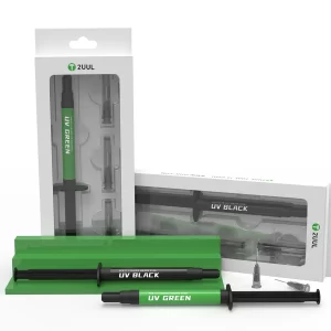 2UUL SC53 PCB UV Curable Solder Mask Kit – Green & Black UV Solder Mask with 3 Ultra-Fine Needles