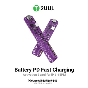2UUL BT01 Battery PD Fast Charging Activation Board for iPhone 6 to iPhone 15 Pro Max USB Type-C battery activation repair tool