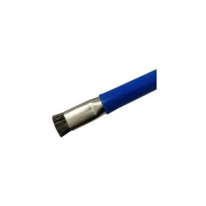 Koocu BS02 double-ended stainless steel wire cleaning brush with blue anti-slip handle for PCB, motherboard, and mobile phone repair cleaning.