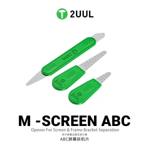 2UUL DA89 M-Screen ABC Opener 3-piece ultra-thin 0.01mm stainless steel screen opening tool set with calibrated blades for smartphone screen, LCD, OLED, and frame bracket separation.