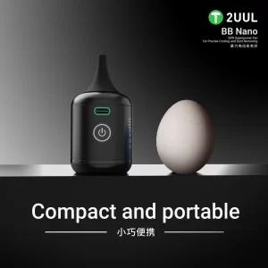 2UUL DA90 BB Nano 30W portable superpower fan with integrated turbine motor, USB Type-C charging, 1300mAh battery, and precision airflow for mobile phone repair, PCB cooling, and electronics dust removal.