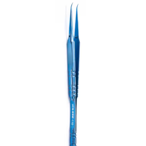 YCS 11D blue titanium alloy curved tip precision tweezers for mobile motherboard and PCB repair