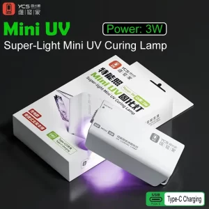 YCS Mini UV 3W Curing Lamp | Portable Type-C Rechargeable UV Light for PCB & Mobile Repair
